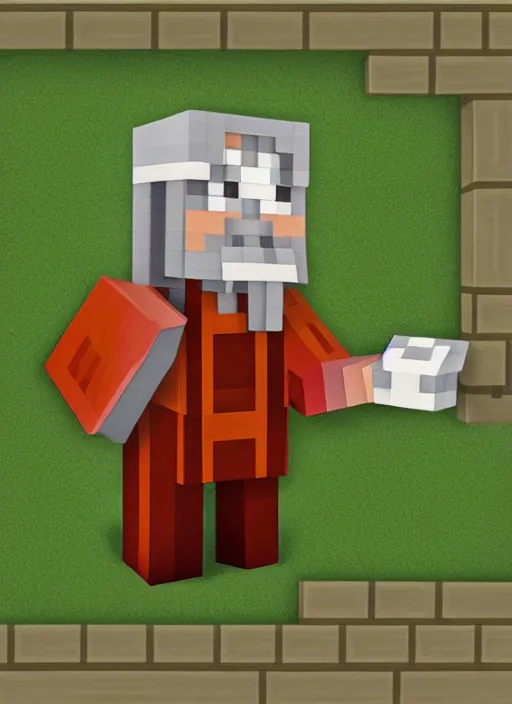 Prompt: uncle iroh in minecraft