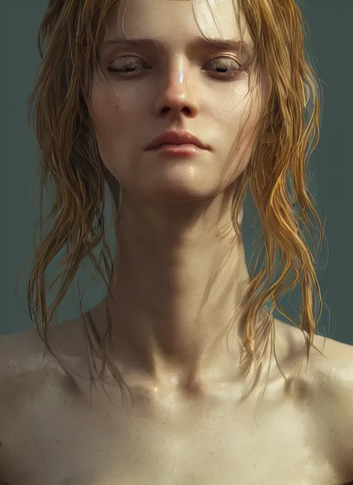 Image similar to nicole, au naturel, hyper detailed, digital art, trending in artstation, cinematic lighting, studio quality, smooth render, fluorescent skin, unreal engine 5 rendered, octane rendered, art style by klimt and nixeu and ian sprigger and wlop and krenz cushart