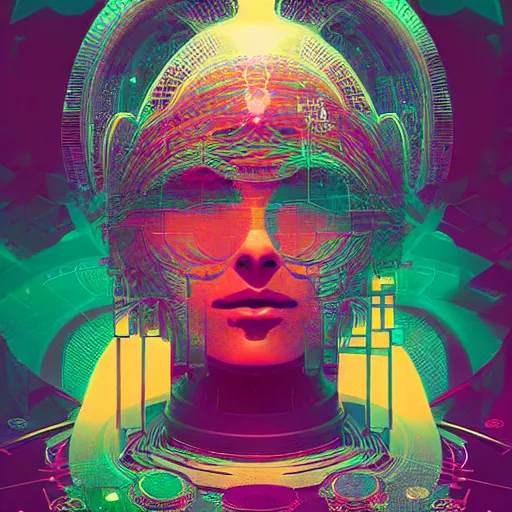 Image similar to a goddess by Petros Afshar and Beeple