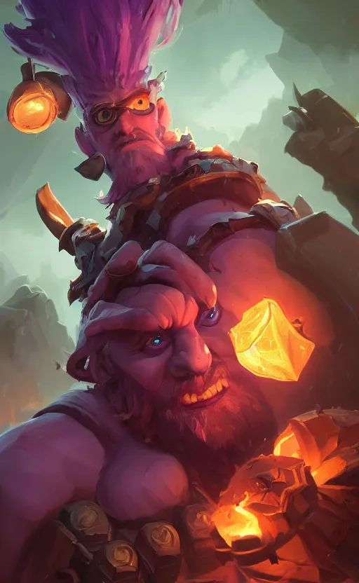 Prompt: amazing masterclass portrait of a ruthless purple cyclops, giant axe, hearthstone splash art, deiv calviz, splash art, natural light, elegant, intricate, fantasy, atmospheric lighting, by greg rutkowski, hearthstone splash art, hd wallpaper, ultra high details, cinematic composition, professional master piece made in one year
