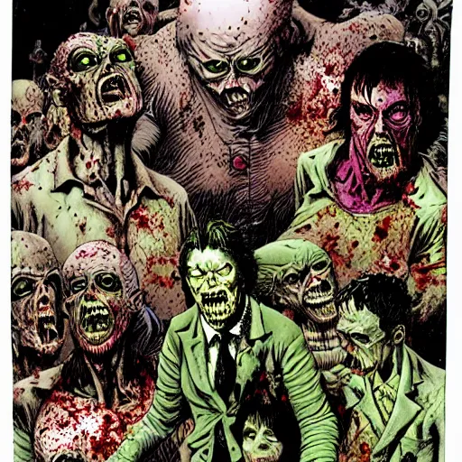 Image similar to zombie apocalypse by richard corben, detailed