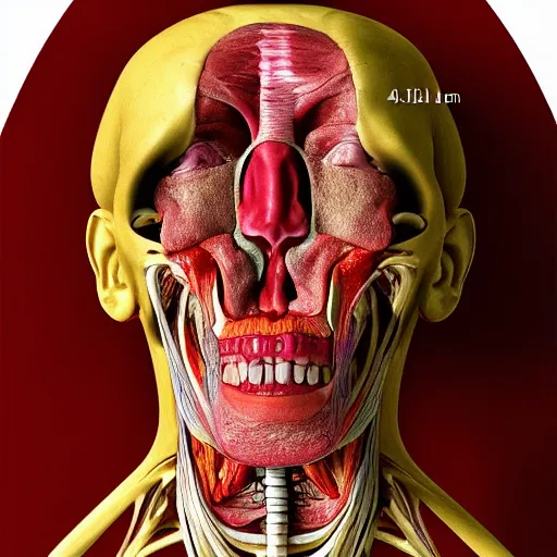 Image similar to cross section of a human. photography. 4 k. realistic. anatomy.