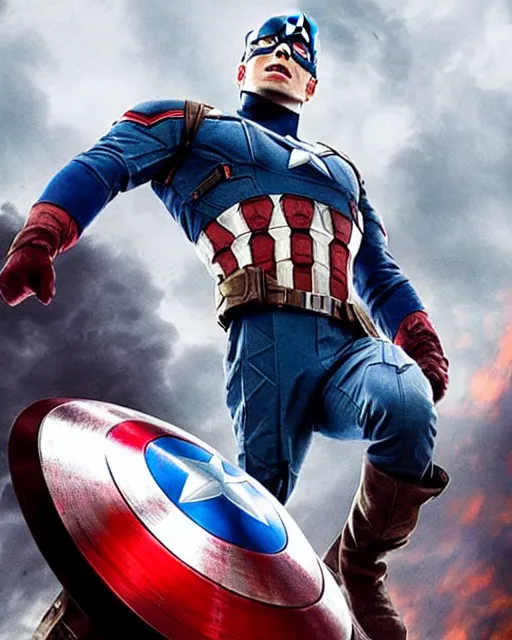 Image similar to original screen test of chris evans as captain america footage leaks from the movie captain america : the first avenger. photographic, photography