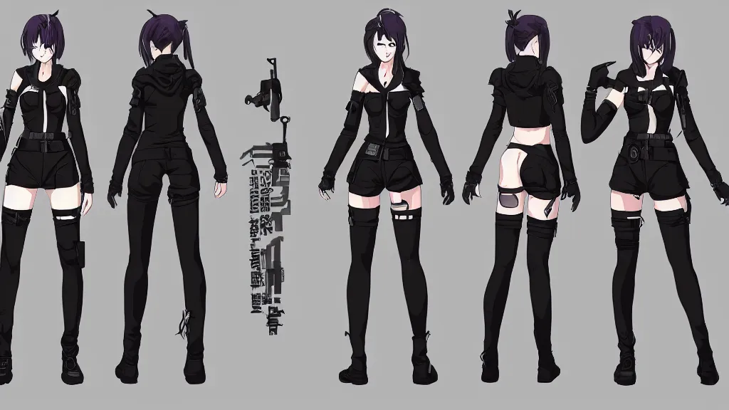 fashion, cyberpunk, anime, game, characters reference