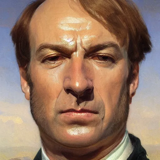 Image similar to saul goodman of better call saul, face detail by theodore ralli and nasreddine dinet and anders zorn and nikolay makovsky and edwin longsden long, bronze age, sword and sorcery, oil on canvas, masterful intricate artwork, excellent lighting, high detail 8 k