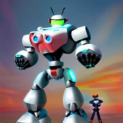 Prompt: Mecha with the shape of a Pixar mom