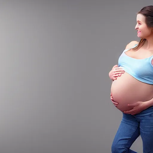 Image similar to realistic pregnant man emoji