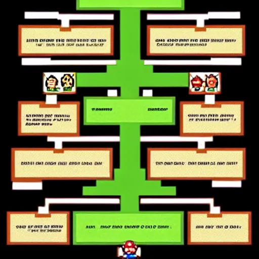 Image similar to super mario family tree