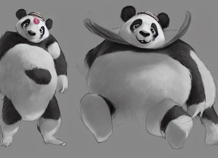 Image similar to award - winning detailed concept art of a cute iconic anthropomorphic panda character wearing a straw hat. art by wlop on bcy. net, realistic. detailed feathers, art by cheng yi. artstationhd, artgerm, 3 dcg, pixar zootopia. 3 d rendering, high quality model sheet, disney. model sheet detailed