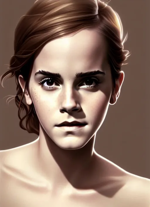 Image similar to cute emma watson, natural lighting, path traced, highly detailed, high quality, digital painting, by don bluth and ross tran and studio ghibli and alphonse mucha, artgerm