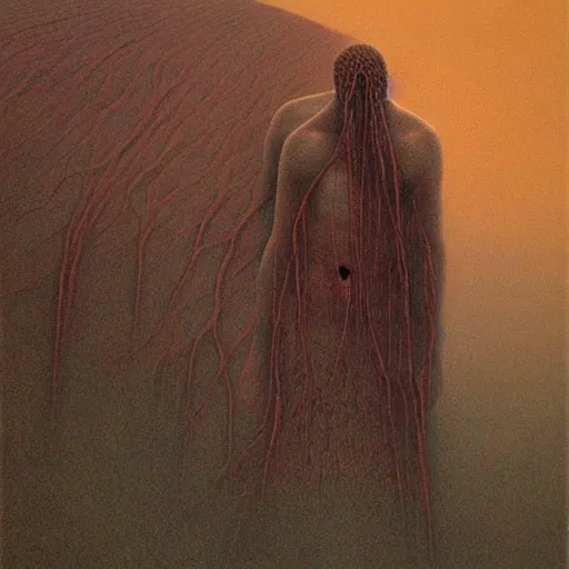 Image similar to Kevin McCarthy. Ashamed. Zdzisław Beksiński