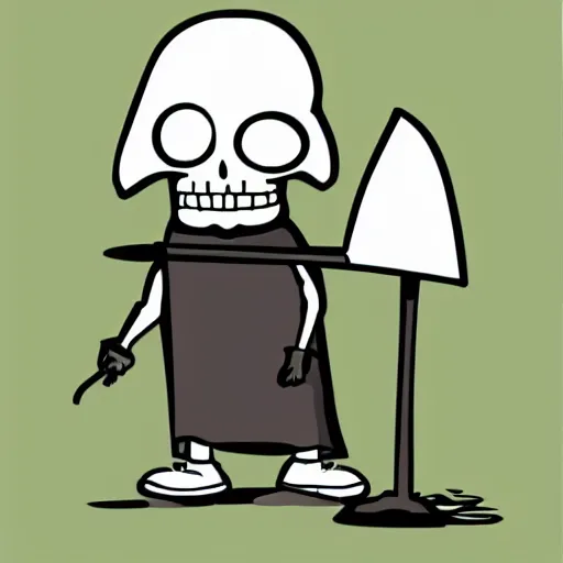 grim reaper drawing cartoon