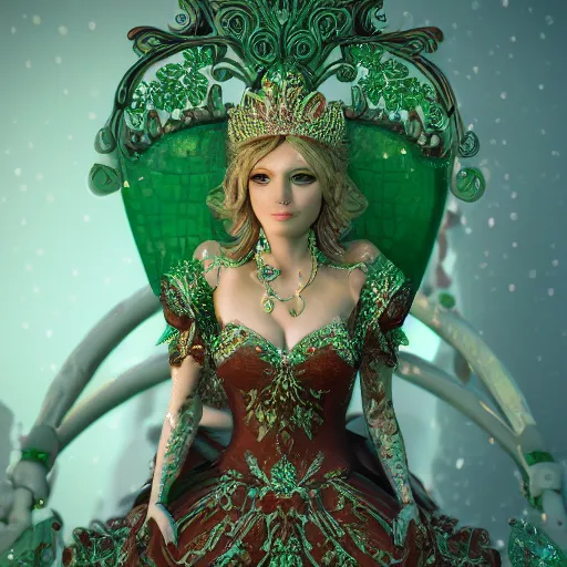 Image similar to wonderful princess of emerald, ornate 8 k intricate detailed, accent lighting, dramatic light, octane render