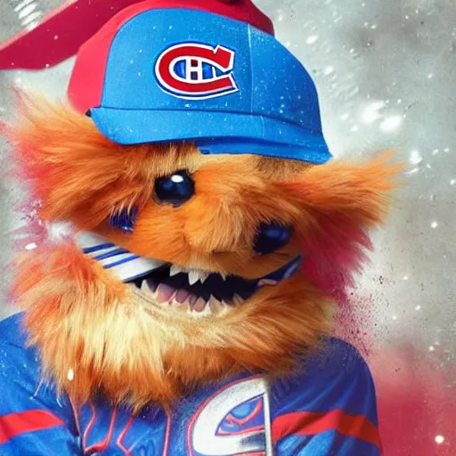 Image similar to anime Portrait of Youppi the Habs Montreal Canadiens Mascot as a very cute powerful and friendly pokemon, highly detailed anime, high evolution, 1990s, legendary, smooth, sharp focus, dynamic lighting, intricate, trending on ArtStation, illustration pokemon, art by WLOP