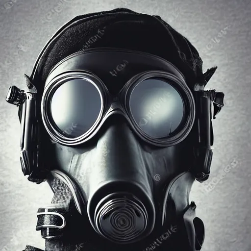 Prompt: A futuristic fighter pilot wearing a gasmask and goggles, digital photo, realistic s- 150