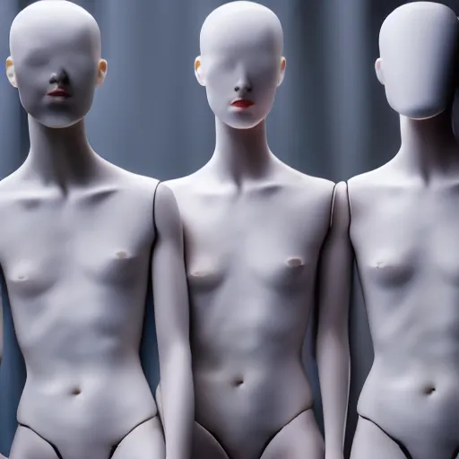 Image similar to melting plastic mannequins, photograph, hyperrealism, 4k, ultra quality