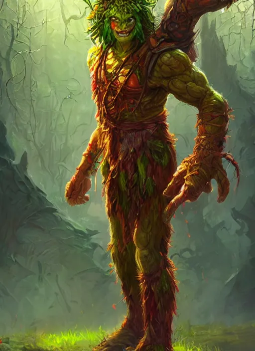 Prompt: tree person, dndbeyond, bright, colourful, realistic, dnd character portrait, full body, pathfinder, pinterest, art by ralph horsley, dnd, rpg, lotr game design fanart by concept art, behance hd, artstation, deviantart, hdr render in unreal engine 5