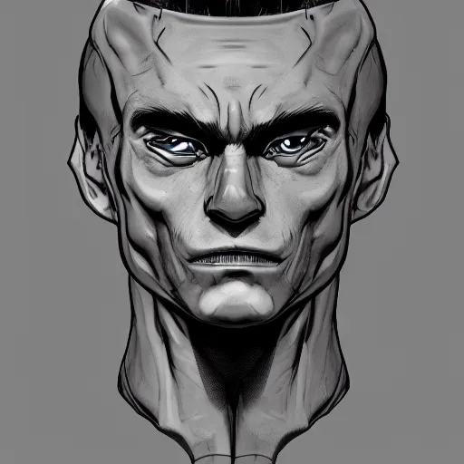 Image similar to exophilia, handsome, man, gray alien race, artstation