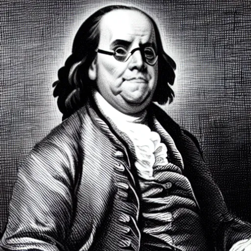 Prompt: photo of benjamin franklin at the met gala