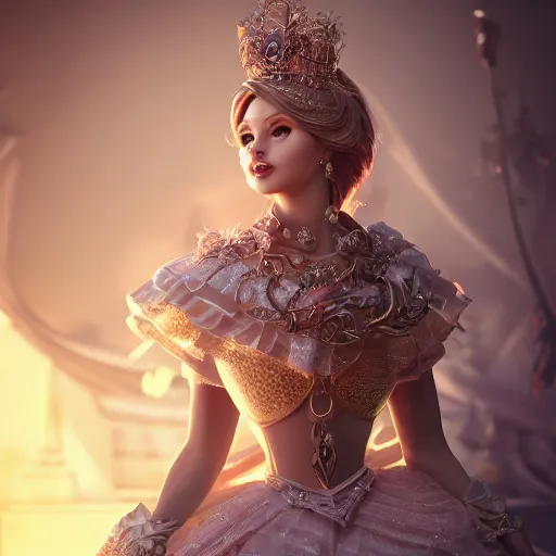 Prompt: wonderful princess with fair skin, ornate 8 k gorgeous intricate detailed, accent lighting, dramatic light, octane render