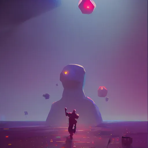 Image similar to and i will fight fora golem's evil disco balls, by john harris and greg rutkowski and beeple, 8 k resolution digital art trending on artstation eternal sunshine of a spotless mind