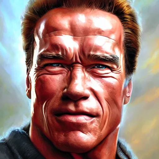 Image similar to Arnold Schwarzenegger portrait art by Donato Giancola and Bayard Wu and artgerm, digital art, trending on artstation, 4k