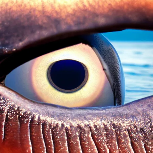 Prompt: close up of a whale eye highly detailed photo