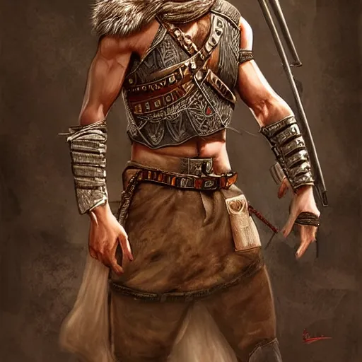 Image similar to kurdish male warrior, highly detailed, digital painting, artstation, concept art, sharp focus, illustration, incredibly strong and handsome