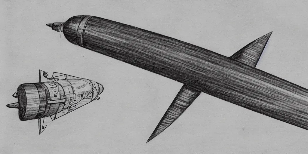 Prompt: 1 9 5 0 s nasa drawing concept art space travel rocket