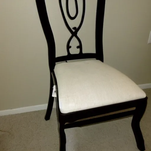 Image similar to a chair in an empty room, craigslist photo