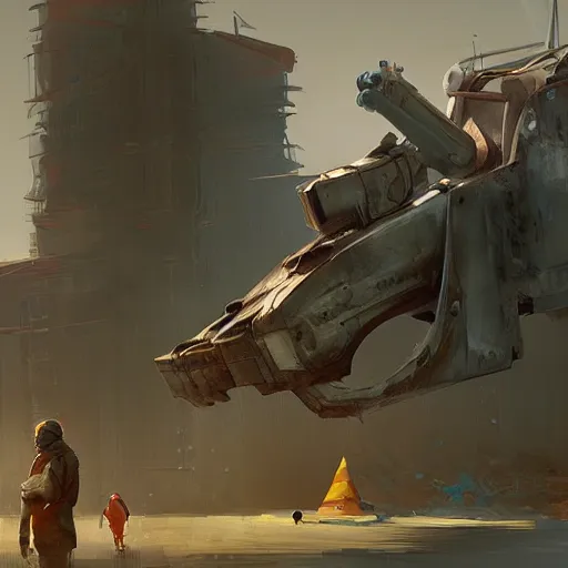 Image similar to half life 3 concept art, highly detailed, viktor antonov concept art, sergey kolesov concept art