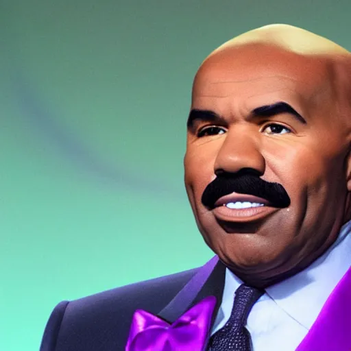 Prompt: steve harvey made of blue green and purple ice