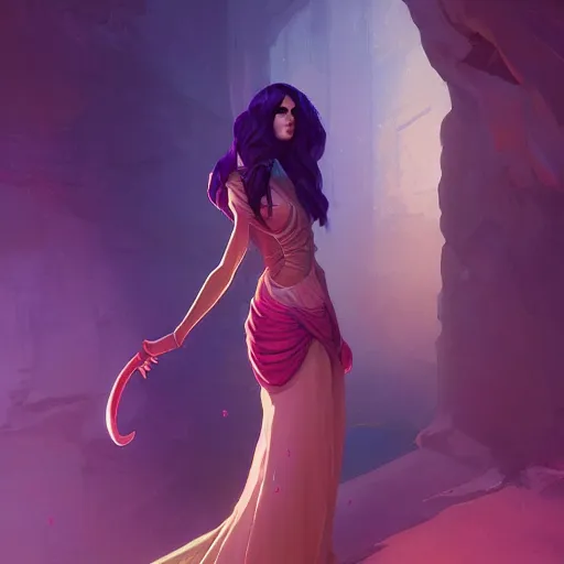 Prompt: portrait of a beautiful woman, maya ali mage, gloomhaven, dynamic lighting, gaudy colors, octane render aesthetic, matte painting concept art, official fanart behance hd artstation by jesper ejsing, by rhads and makoto shinkai and lois van baarle and ilya kuvshinov and rossdraws