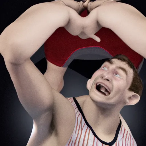 Image similar to “a realistic detailed photo of a college wrestler called Daton Fix”