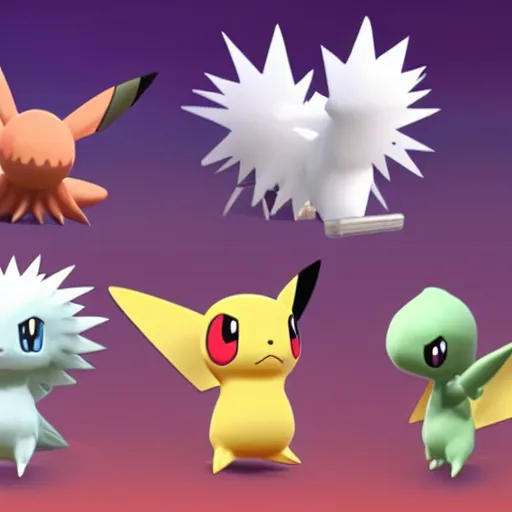 Prompt: new pokemon that doesn't exist, 3 d rendered