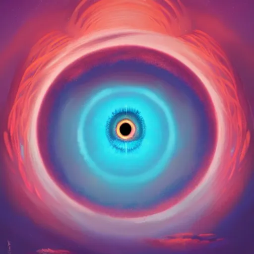 Image similar to the eye of god, surrounded by multidimentional angels, by christopher balaskas