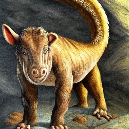 Image similar to realistic prehistoric cave animal drawings, cave, high quality, rocks, paint