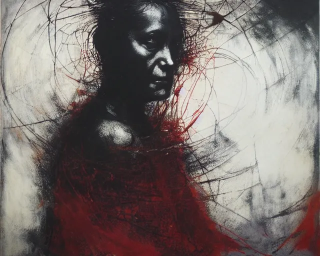 Image similar to eternal eclipse, a brutalist designed, rich deep colours, painted by guy denning, francis bacon, yoshitaka amano, sebastiao salgado, julia margaret cameron, adrian ghenie, james jean and petra cortright, part by gerhard richter, part by takato yamamoto. 8 k masterpiece.