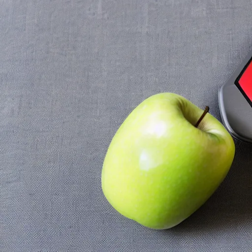 Image similar to tv remote in the shape of apple fruit