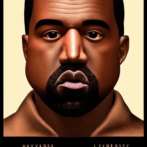 Image similar to hyperrealistic image of kanye west conway twitty, stunning 3 d render inspired by istvan sandorfi & greg rutkowski & banksy, perfect facial symmetry, dim volumetric cinematic lighting, 8 k octane comprehensive render, extremely mega hyper - detailed and lifelike attributes & atmosphere, intricate, realistic flesh texture, masterpiece, artstation, stunning,