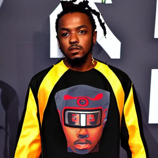 Prompt: Kendrick Lamar wearing a Naruto costume