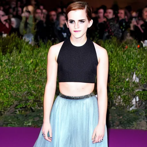 Image similar to photo of emma watson overflowing with electric energy