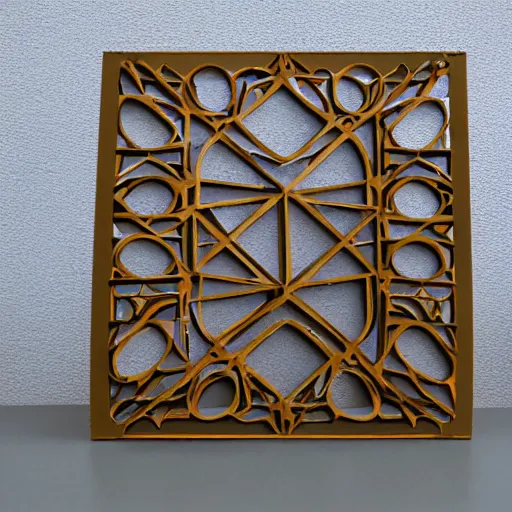 Image similar to lasercut design pattern of a trebuchet