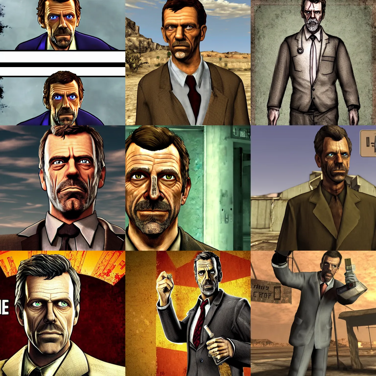 Prompt: dr house as mr house in fallout new vegas