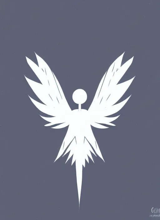 Prompt: white phoenix on salt mountain simple background simplified design geometric graphic design chris chaw style