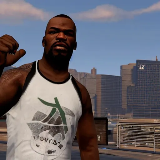 Image similar to character screenshot of ufc fighter jon jones in grand theft auto, ps 3 graphics, city, 7 2 0 p, gta v, fight