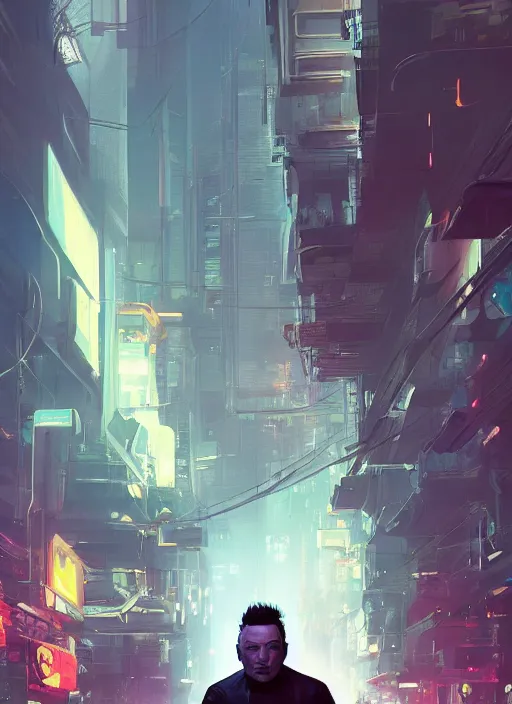 Image similar to a beautiful portrait of elon musk in cyberpunk city. character design by cory loftis, fenghua zhong, ryohei hase, ismail inceoglu and ruan jia. artstation, volumetric light, detailed, rendered in octane