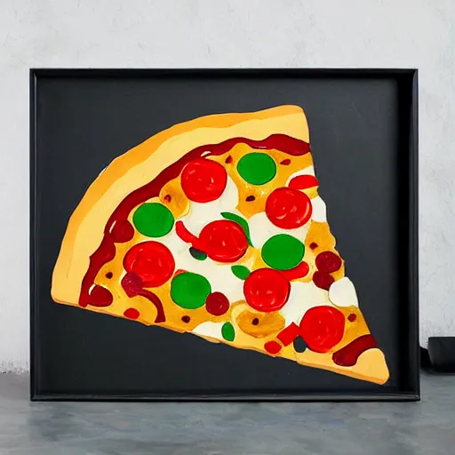 Image similar to Pizza party, painted by Kandinski