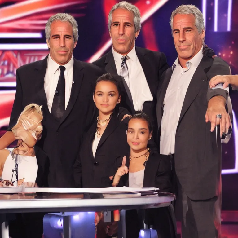 Image similar to Jeffrey Epstein as a contestant on America's Got Talent