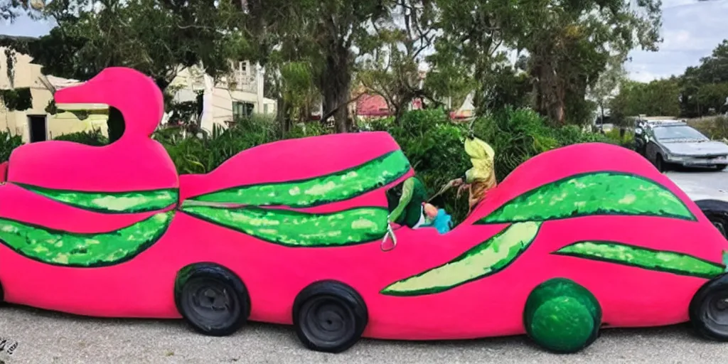 Image similar to watermelon car